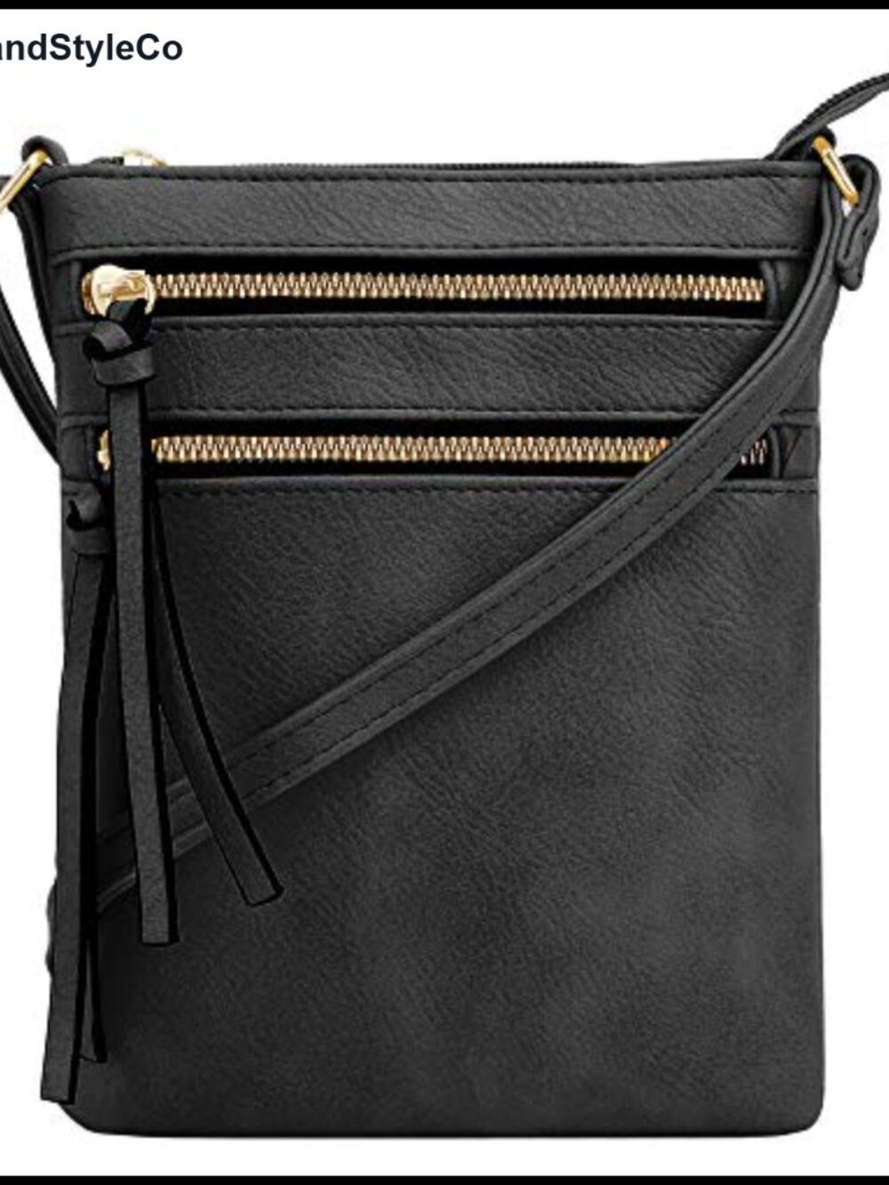 Multi-Pocket PU Leather Crossbody Purse with Adjustable Strap
